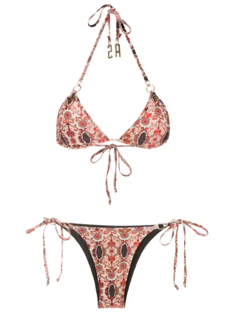 Amir Slama bikini con estampado floral