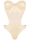 Amir Slama cut-out detail swimsuit - Gold