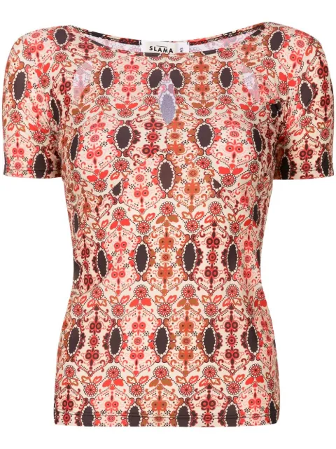 Amir Slama floral-print short-sleeved T-shirt