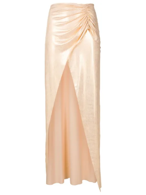 Amir Slama ruched-detail high-waisted skirt