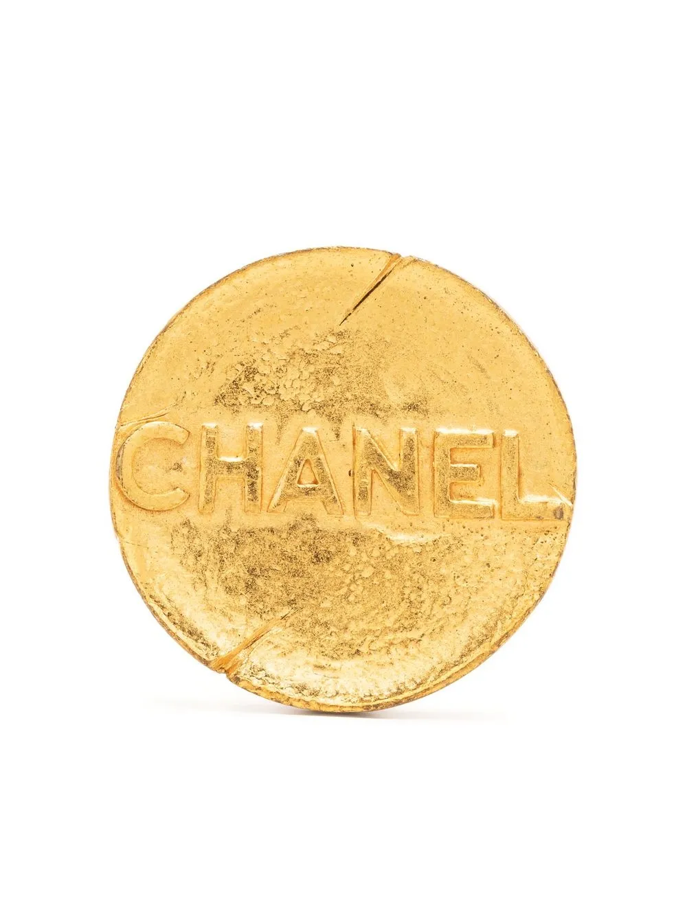 

Chanel Pre-Owned aretes de clip con logo en relieve 1993 - Dorado