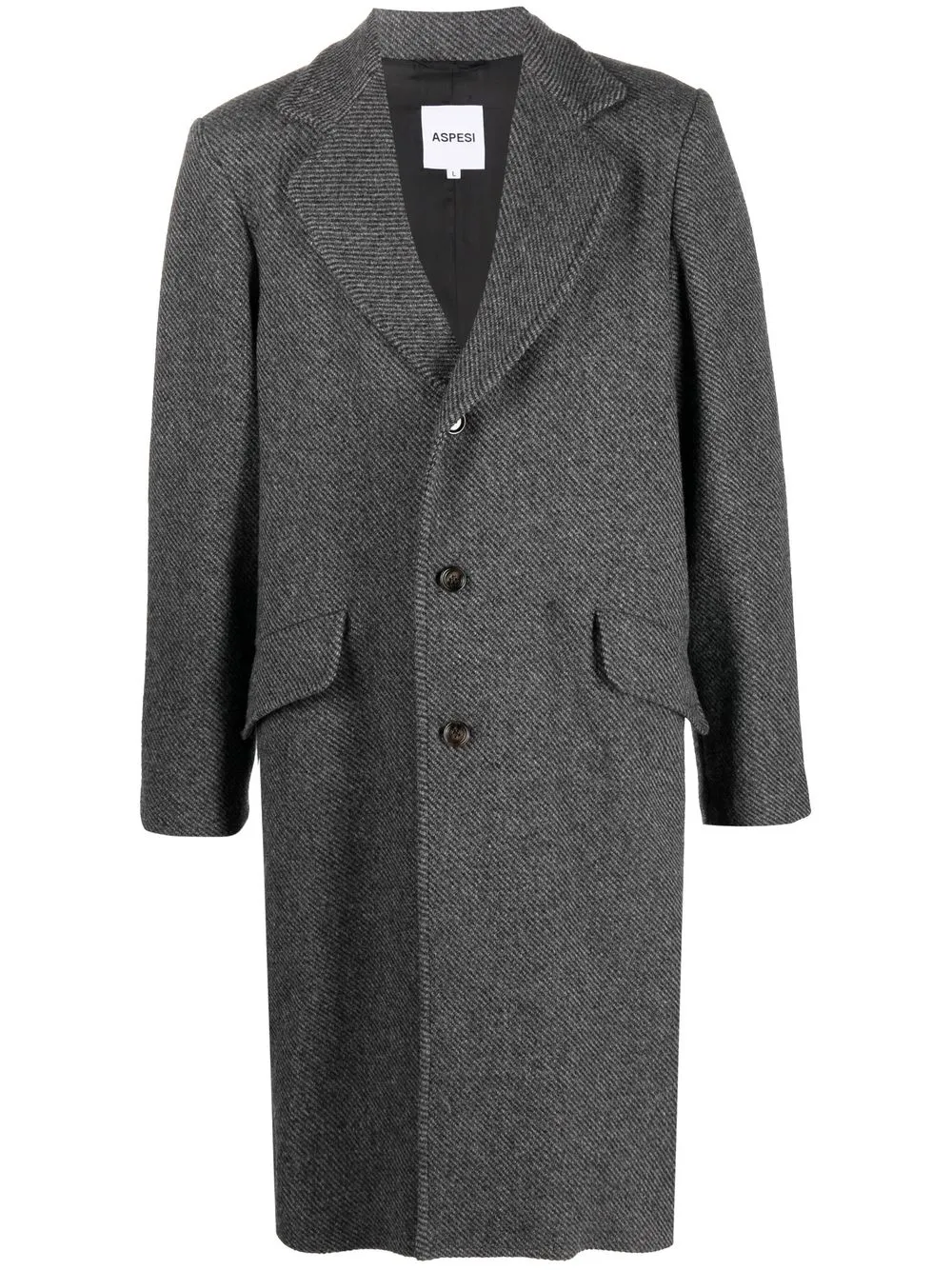 

ASPESI single-breasted wool coat - Grey