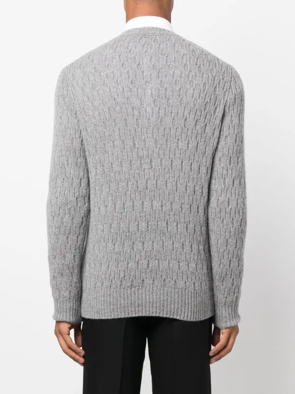 Zanone cable-knit Crew Neck Jumper 