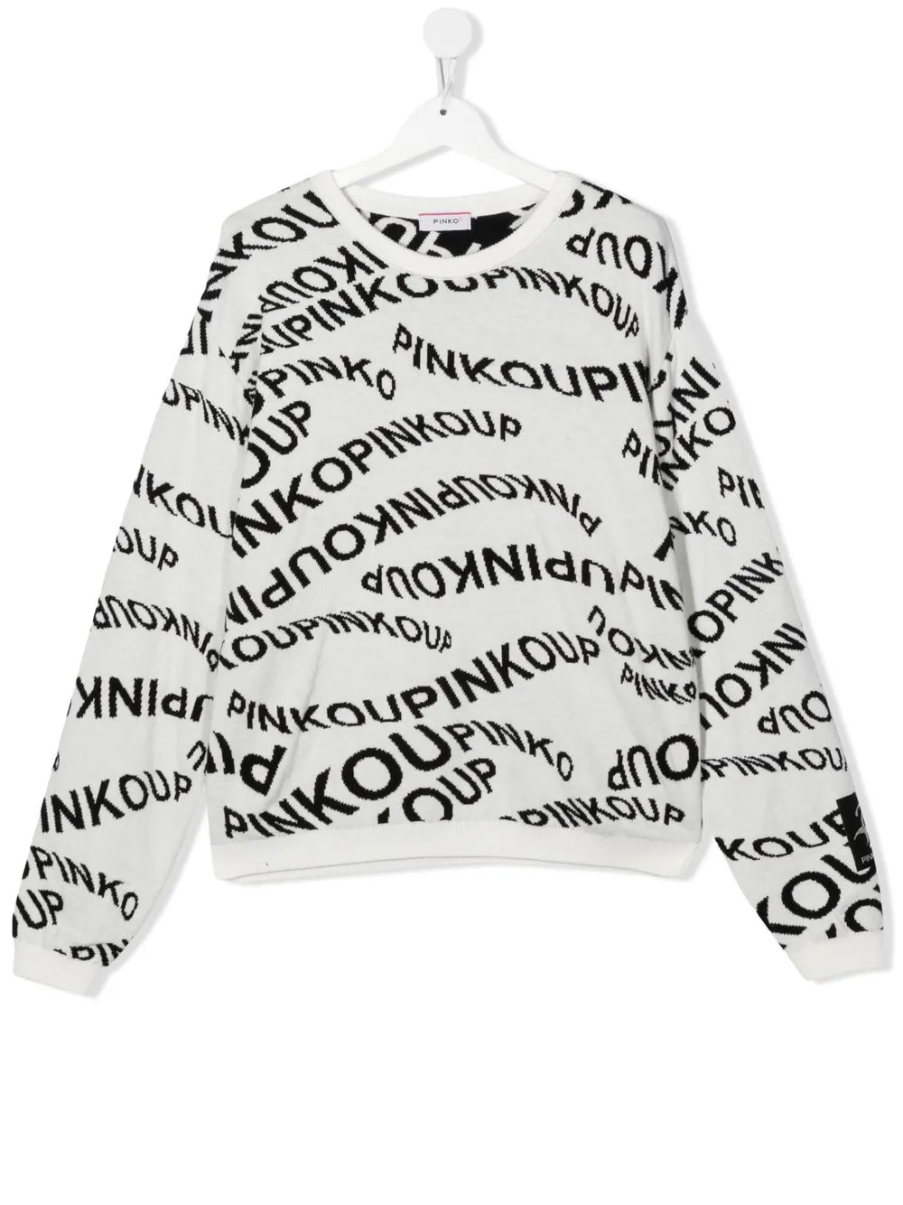 

Pinko Kids logo-print crew neck sweatshirt - White