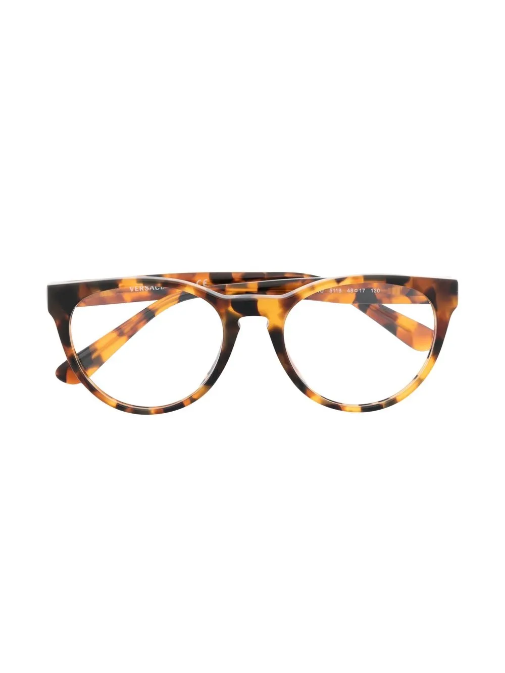 

Versace Kids lentes con armazón redonda estilo carey - Marrón