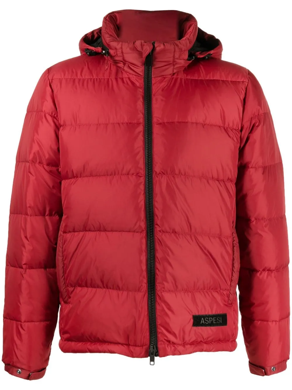 

ASPESI logo-patch puffer zip-up jacket - Red