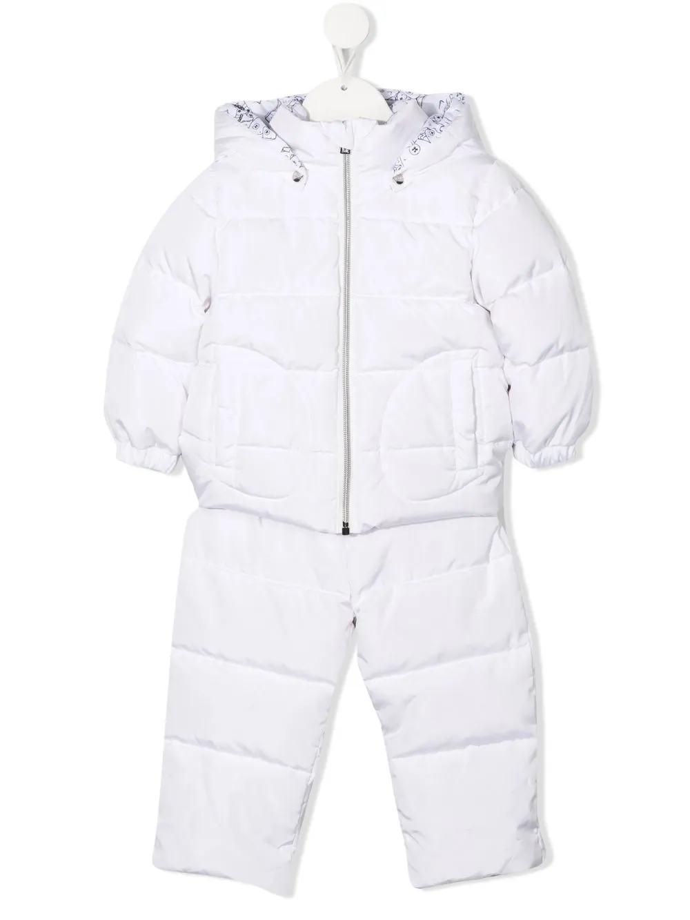 

Herno Kids traje para nieve capitonado con capucha - Blanco