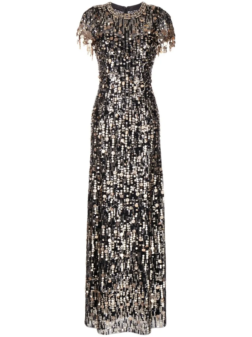 ＜Farfetch＞ Jenny Packham Piper イブニングドレス - ブラック