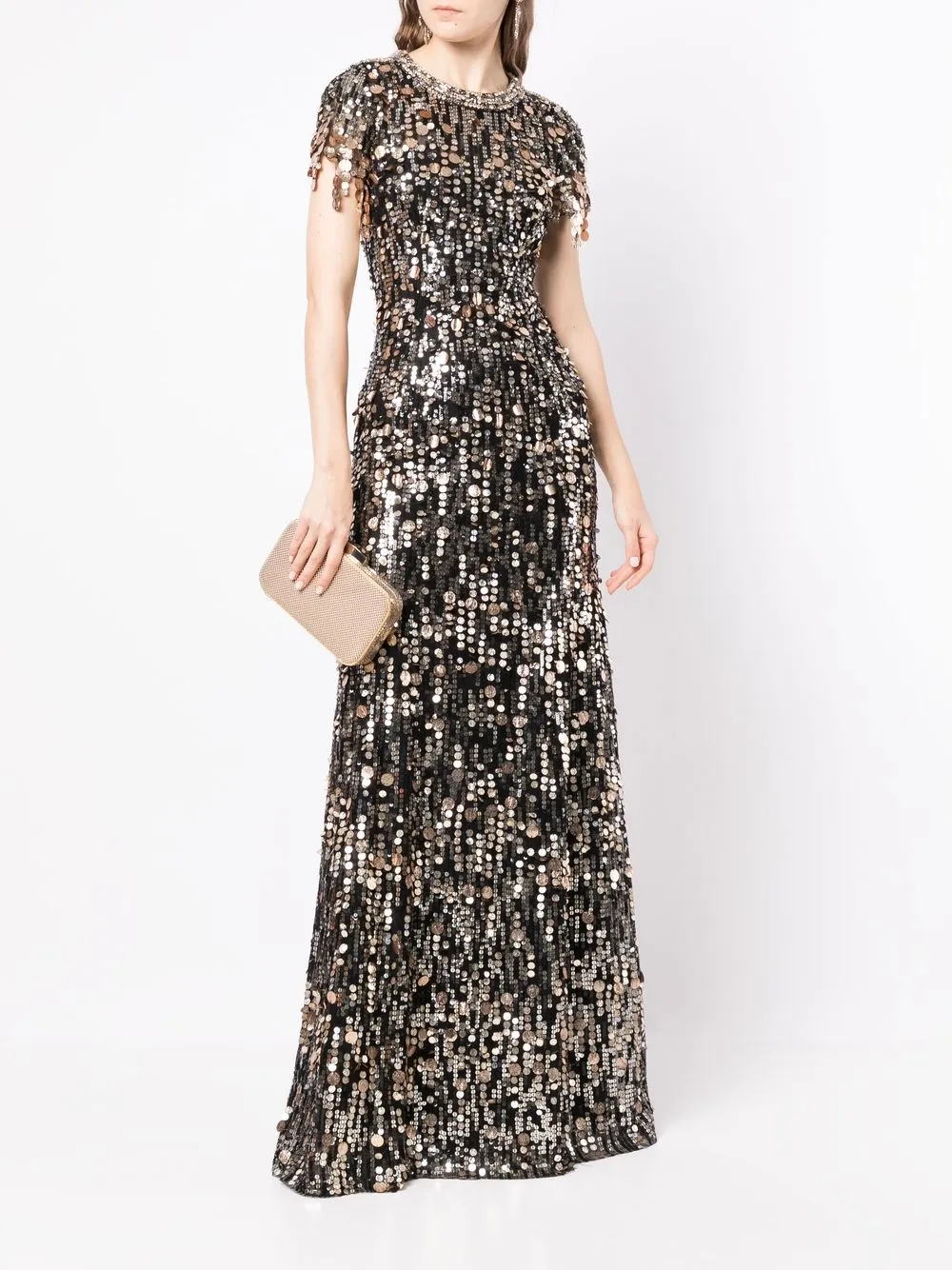 Jenny Packham Verfraaide avondjurk - Zwart