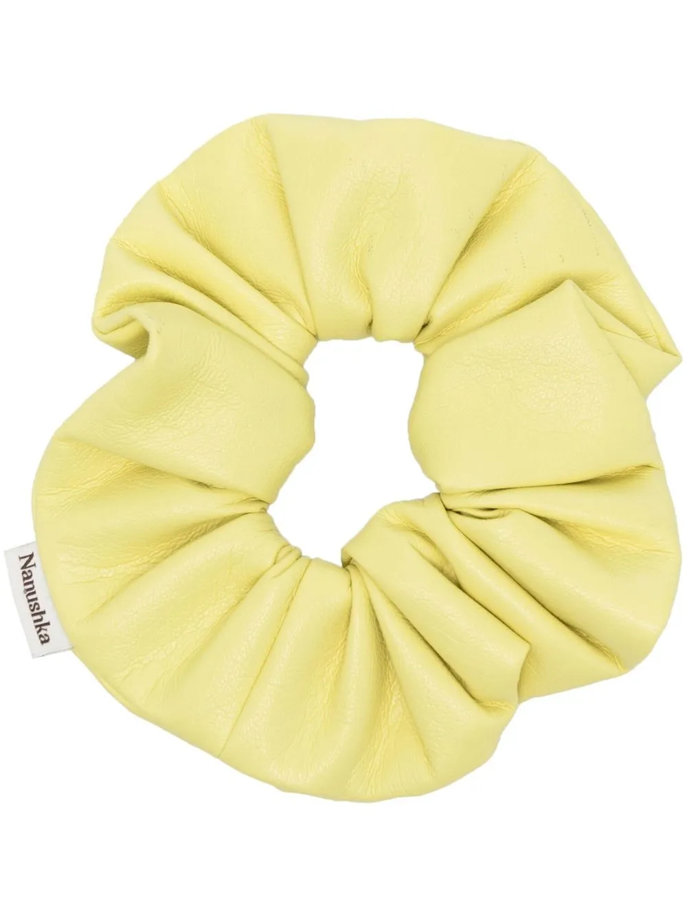 

Nanushka faux-leather hair scrunchie - Yellow