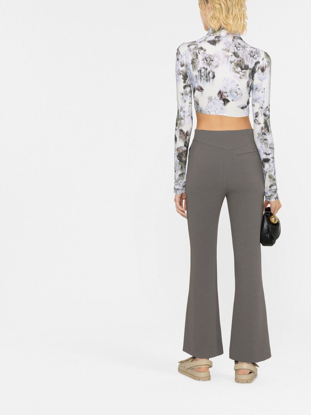 NANUSHKA CROPPED KICK FLARE TROUSERS 