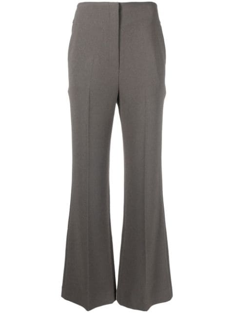 cropped kick flare trousers