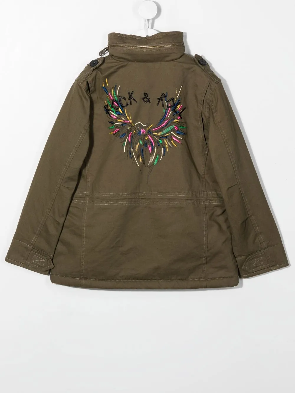 Zadig & Voltaire Kids Jas met logopatch - Groen