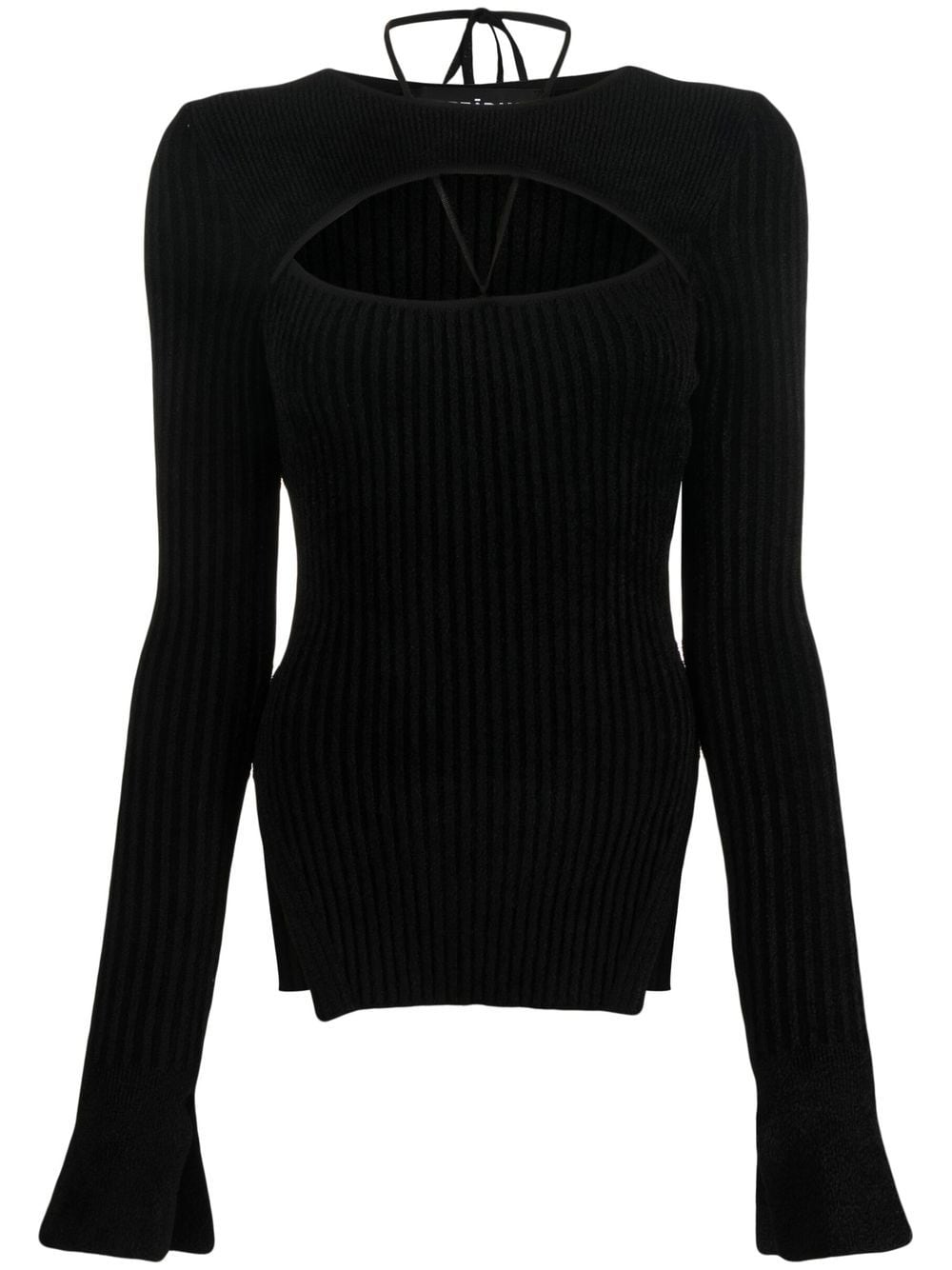 ANDREĀDAMO Ribbed Knit cut-out Top - Farfetch
