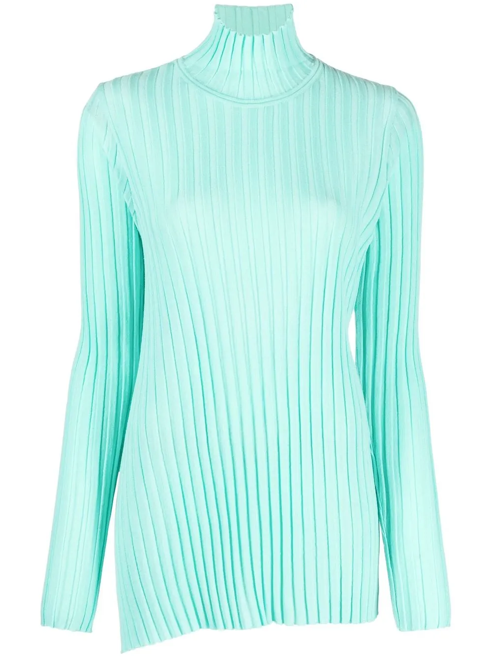 

Christian Wijnants ribbed virgin wool asymmetric jumper - Green