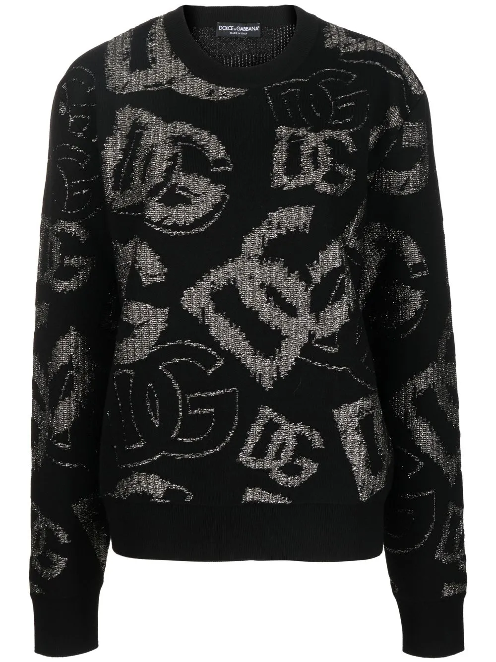 

Dolce & Gabbana logo intarsia-knit jumper - Black