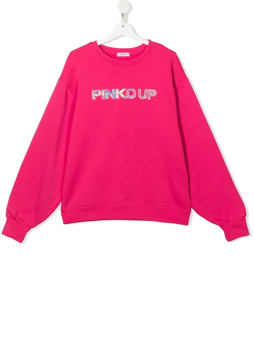 

Pinko Kids sudadera con parche del logo - Rosado