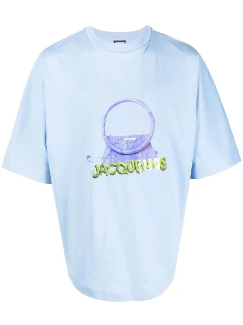 Jacquemus Le T-Shirt Sac Rond Oberteil mit grafischem Print