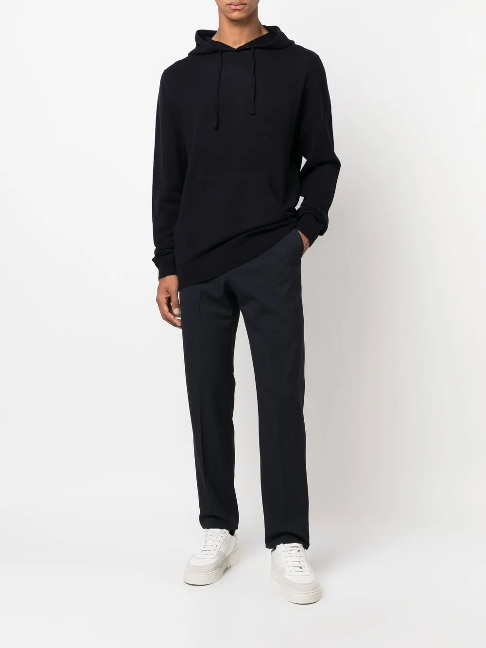 ASPESI Hoodie met trekkoord - Blauw