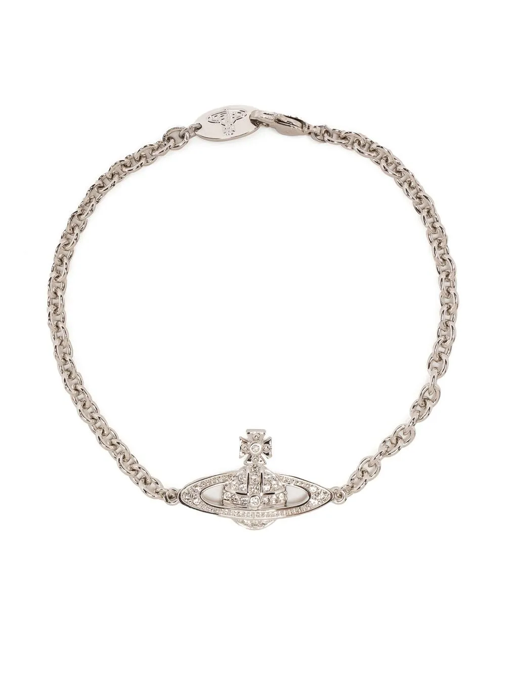 Vivienne Westwood Silver Mini Bas Relief Chain Bracelet In Silver