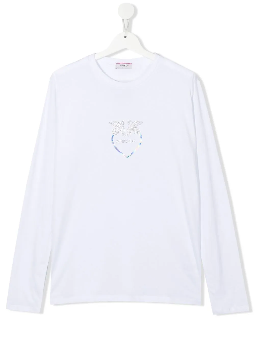 

Pinko Kids playera con logo de gemas - Blanco