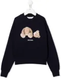 Palm Angels Kids bear-motif sweatshirt - Blue