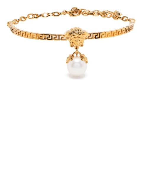 Versace - pearl-detail choker necklace