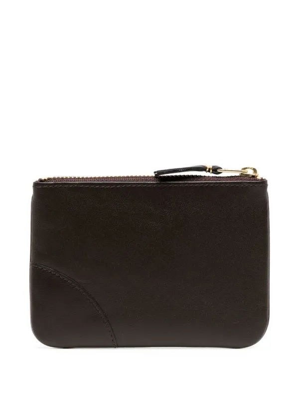 Comme Des Garçons Wallet Leather Zip Wallet | Brown | FARFETCH
