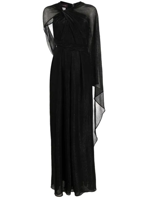 Talbot Runhof cape wide-leg jumpsuit