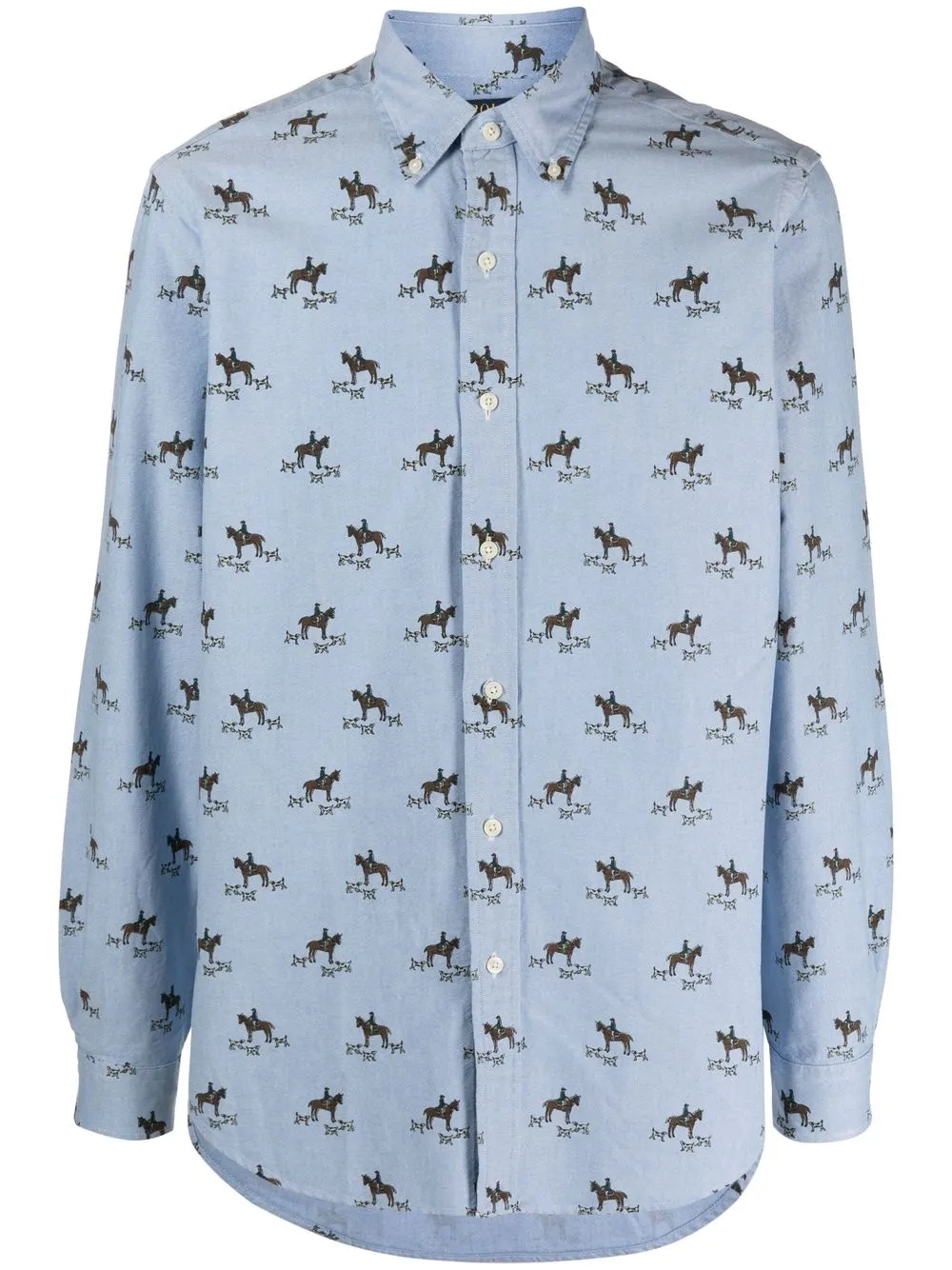 

Polo Ralph Lauren Morning Ride graphic-print shirt - Blue