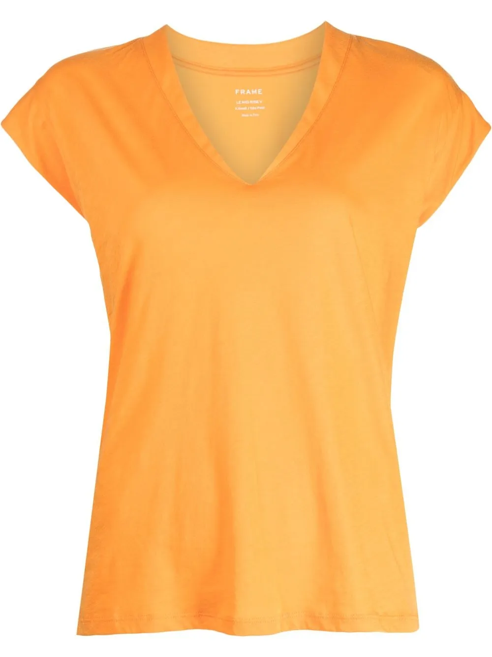 

FRAME playera manga corta con cuello en V - Naranja