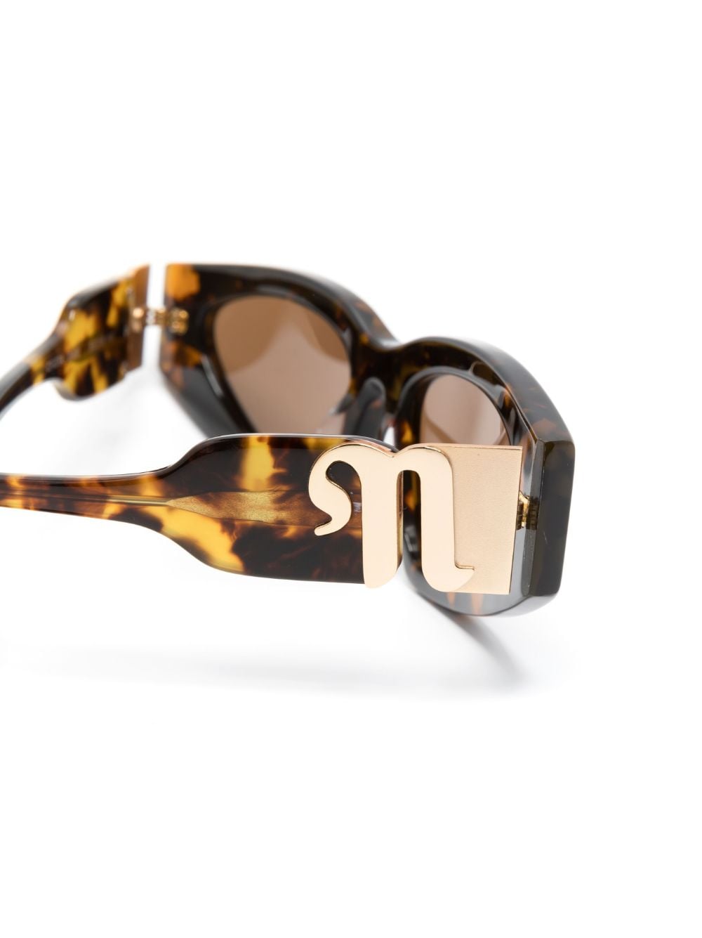 Shop Nanushka Emme Cat-eye Sunglasses In Brown