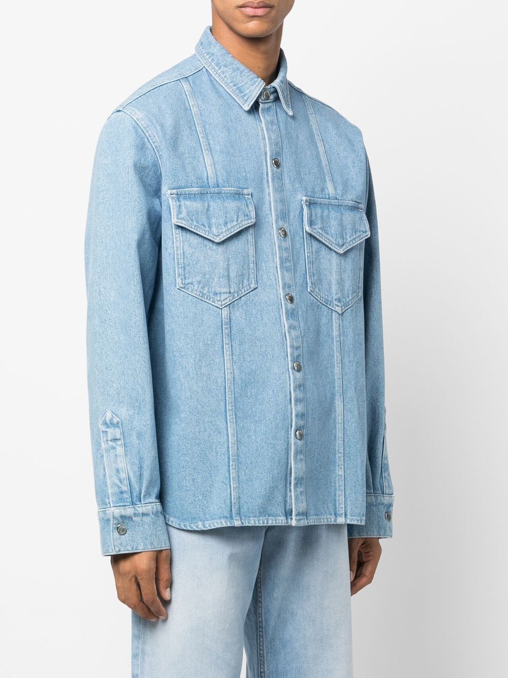 Nanushka button-up denim shirt Men