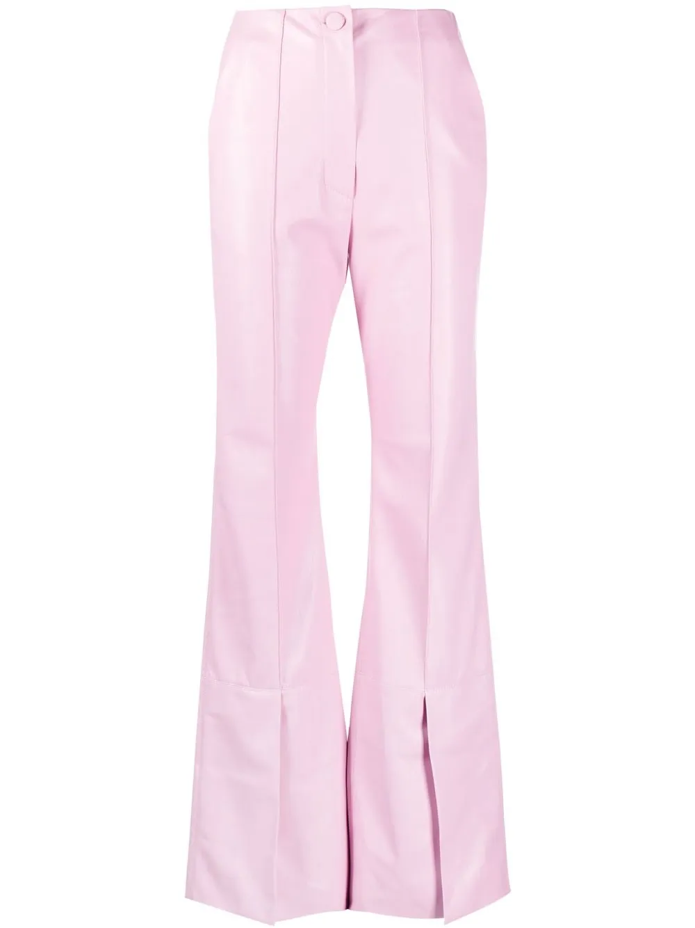 Nanushka Split-hem Flared Trousers In Pink