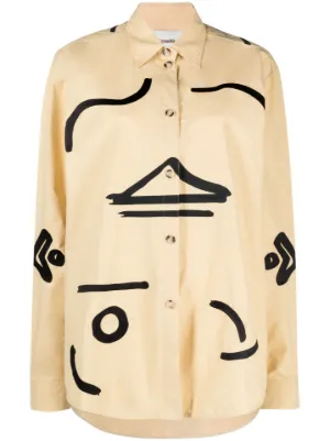 Nanushka Geena Embroidered Poplin Shirt - Farfetch