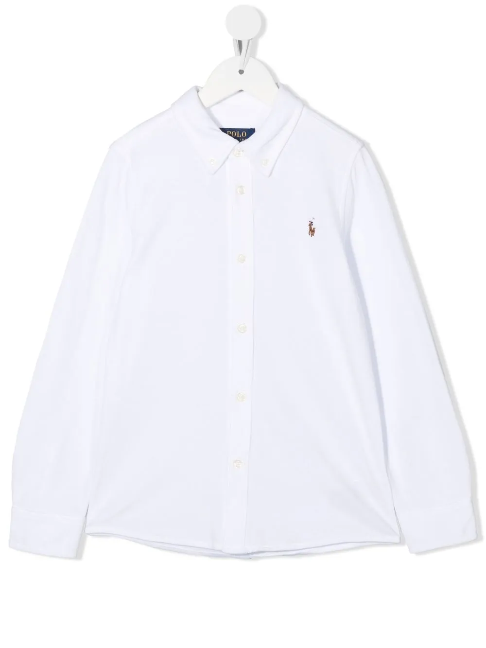 

Ralph Lauren Kids Polo Pony-embroidered shirt - White