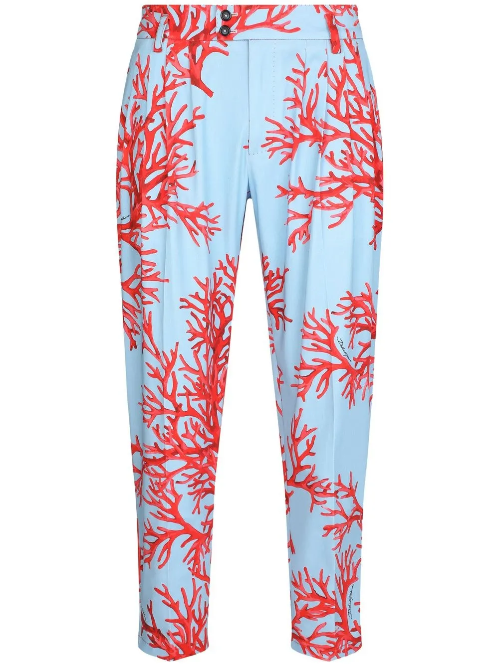 

Dolce & Gabbana pantalones con coral estampado - Azul