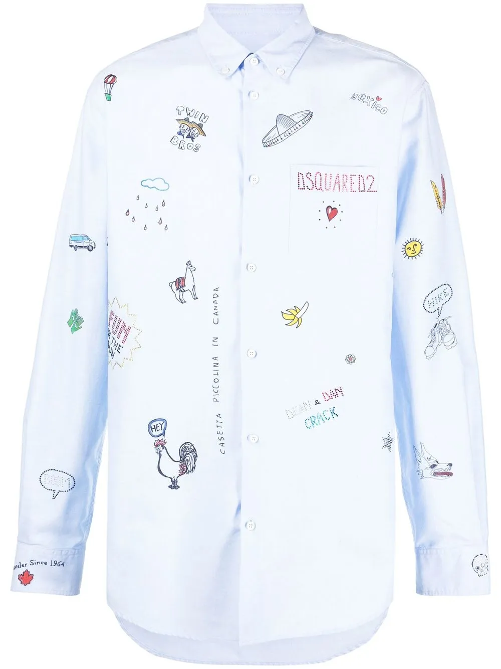 

Dsquared2 camisa con motivo - Azul