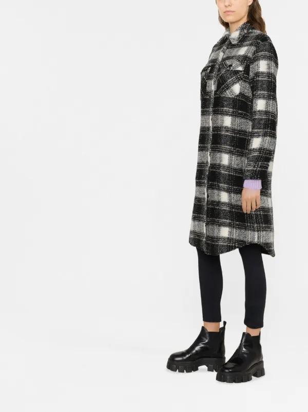 Woolrich WOOLRICH チェック コート Woolrich チェック コート | ブラック | FARFETCH JP
