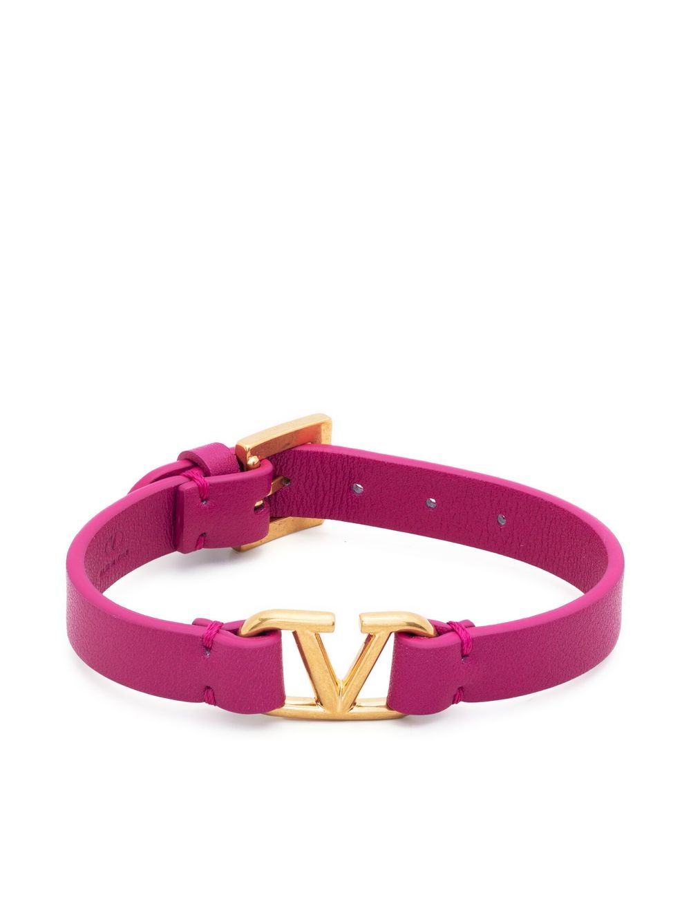 VALENTINO GARAVANI V-LOGO LEATHER BRACELET