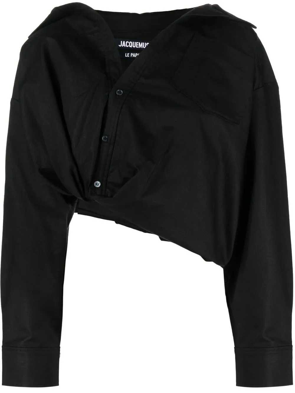 

Jacquemus asymmetric ruched shirt - Black