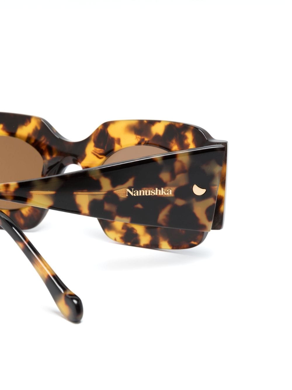 Shop Nanushka Cathi Oversize-frame Sunglasses In 褐色