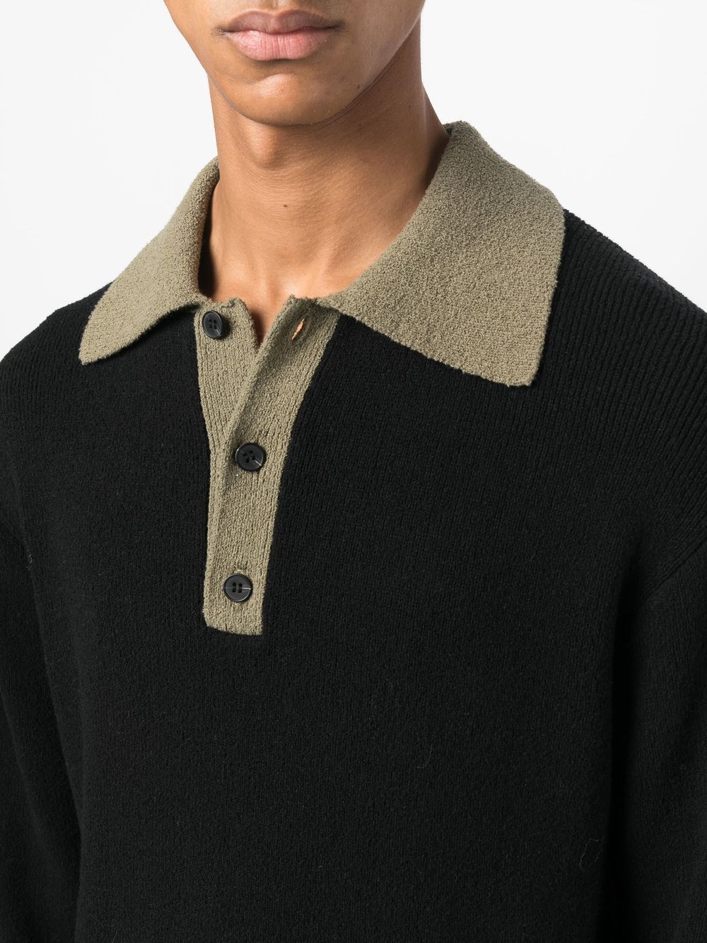 Shop Nanushka Polo-neck Knitted Jumper In Black