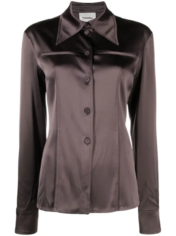 Nanushka チェック オーバーシャツジャケット Nanushka オーバーサイズ