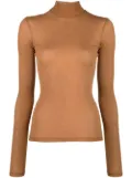 Nanushka knitted roll-neck top - Brown