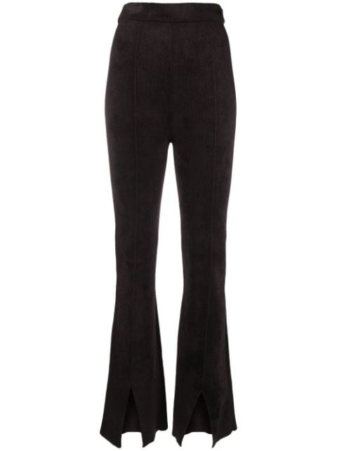 slit-hem flared trousers