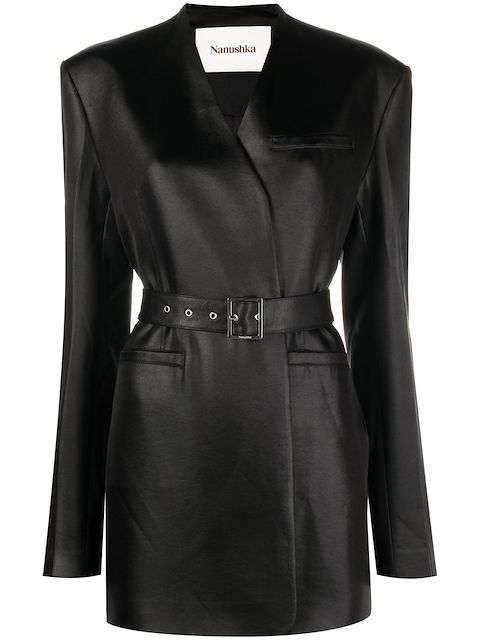 Nanushka Blazer monopetto con cintura