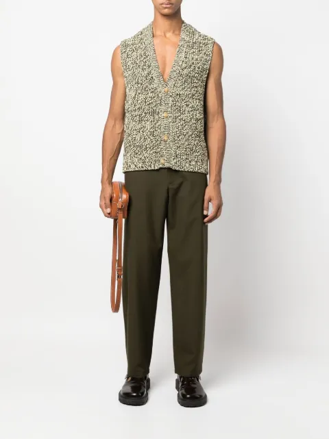 Nanushka button-up knitted vest