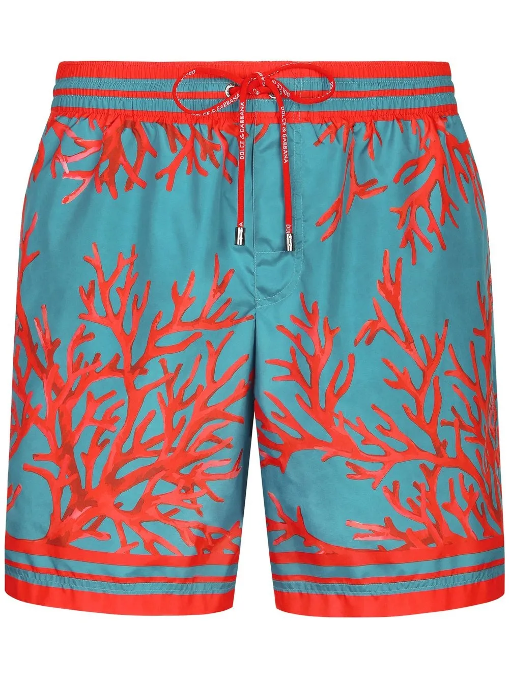 

Dolce & Gabbana shorts de playa con estampado floral - Azul