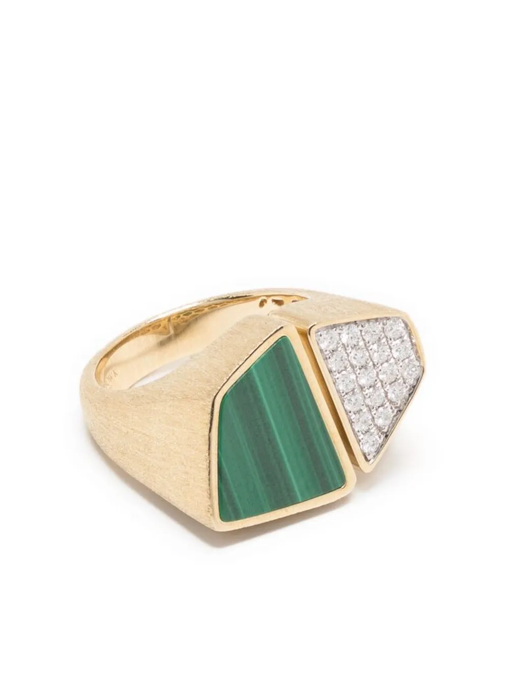 

Rainbow K Esteve signet ring - Green
